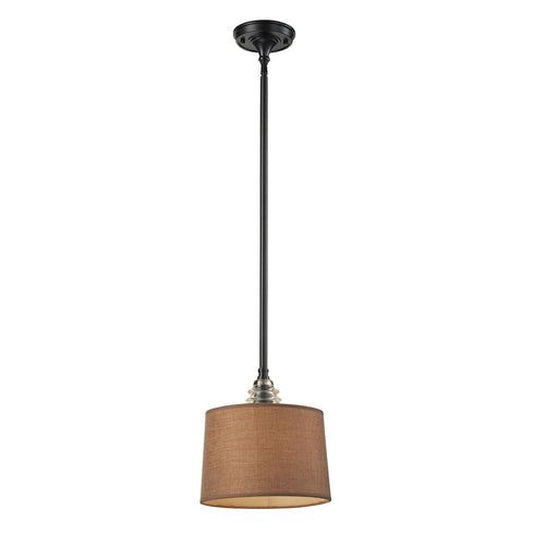 Elk Insulator Glass 1 Light MINI PENDANT in Oiled Bronze Finish Model: 66819-1