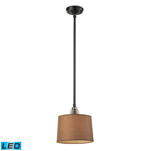 Elk Insulator Glass 1 Light MINI PENDANT in Oiled Bronze Finish Model: 66819-1-LED