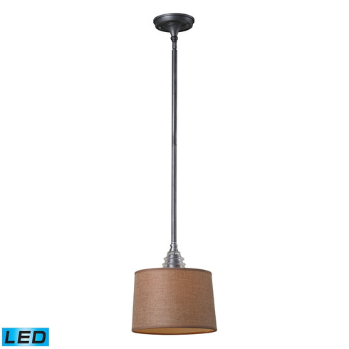 Elk Insulator Glass 1 Light MINI PENDANT in Weathered Zinc Finish Model: 66829-1-LED