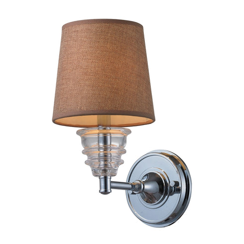 Elk Insulator Glass 1 Light SCONCE in Polished Chrome Finish Model: 66801-1