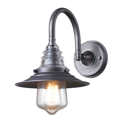 Elk InsulatorGlass SCONCE in Gray Finish Model: 66822-1