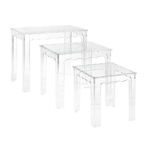 Elk Jacobs Nesting Table Set of 3 Square in Clear Model: H0015-9103/S3