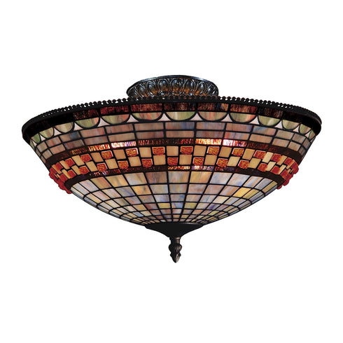 Elk Jewelstone SEMI FLUSH MOUNT in Classic Bronze Finish Model: 934-CB