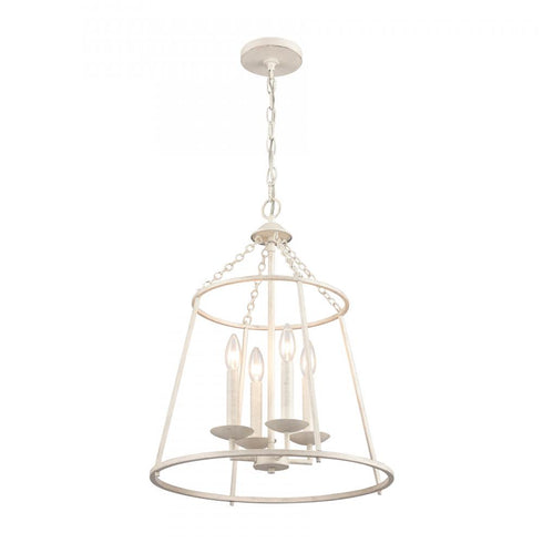 Elk Joanie 17.25 Inch Wide 4 Light Pendant in Antique White Model: EC89684/4