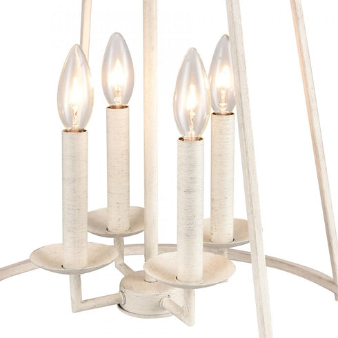 Elk Joanie 17.25 Inch Wide 4 Light Pendant in Antique White Model: EC89684/4