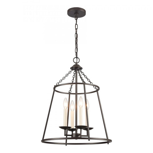 Elk Joanie 17.25 Inch Wide 4 Light Pendant in Old Bronze Model: EC89694/4