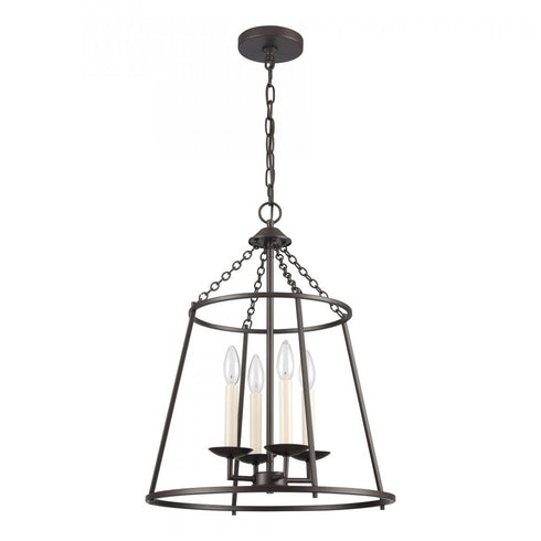 Elk Joanie 17.25 Inch Wide 4 Light Pendant in Old Bronze Model: EC89694/4