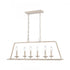 Elk Joanie 34 Inch Wide 6 Light Linear Chandelier in Antique White Model: EC89685/6