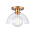 Elk Julian 10 Inch Wide 1 Light Semi Flush Mount Brushed Gold Model: 89914/1