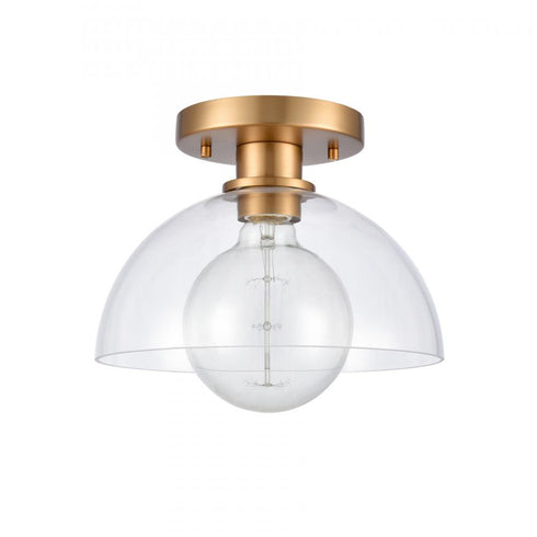 Elk Julian 10 Inch Wide 1 Light Semi Flush Mount Brushed Gold Model: 89914/1