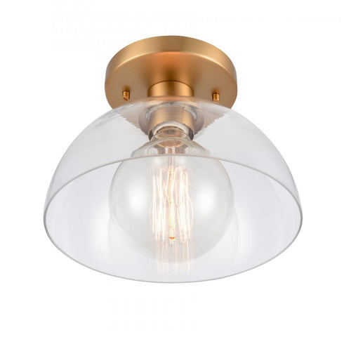Elk Julian 10 Inch Wide 1 Light Semi Flush Mount Brushed Gold Model: 89914/1
