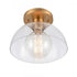 Elk Julian 10 Inch Wide 1 Light Semi Flush Mount Brushed Gold Model: 89914/1