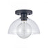 Elk Julian 10 Inch Wide 1 Light Semi Flush Mount Matte Black Model: 89904/1