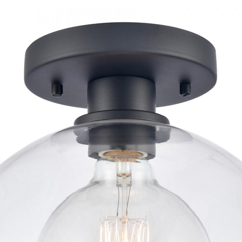 Elk Julian 10 Inch Wide 1 Light Semi Flush Mount Matte Black Model: 89904/1