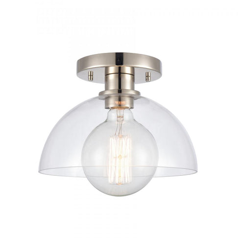 Elk Julian 10 Inch Wide 1 Light Semi Flush Mount Polished Nickel Model: 89924/1