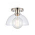 Elk Julian 10 Inch Wide 1 Light Semi Flush Mount Polished Nickel Model: 89924/1