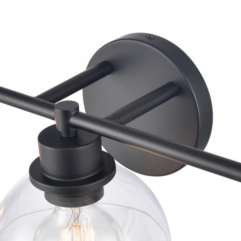 Elk Julian 24 Inch Wide 3 Light Vanity Light Matte Black Model: 89902/3