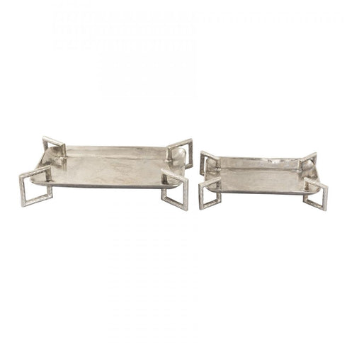 Elk Juniper BOWL TRAY in Polished Silver Finish Model: H0807-8740/S2