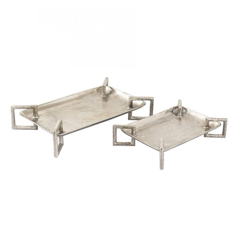 Elk Juniper BOWL TRAY in Polished Silver Finish Model: H0807-8740/S2