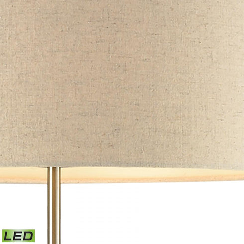 Elk Katwijk 64 Inch High 1 Light Floor Lamp Nickel Includes LED Bulb in Polished Concrete Finish Model: D3452-LED