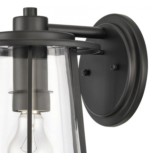 Elk Kennison 13 Inch High 1 Light Outdoor Sconce in Matte Black Model: 89610/1