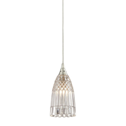 Elk Kersey MINI PENDANT in Satin Nickel Finish Model: 10458/1