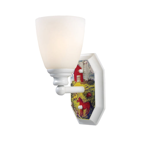 Elk Kidshine 1 Light SCONCE in White Finish Model: 60060-1