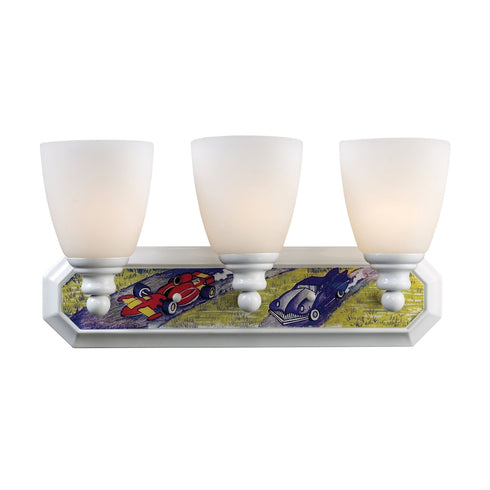 Elk Kidshine VANITY LIGHT in White Finish Model: 60041-3