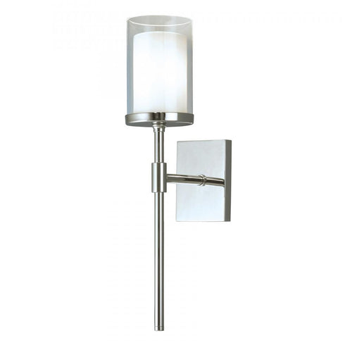 Elk Kimberly 16.75 Inch High 1 Light Sconce Chrome in Brushed Chrome Finish Model: 8970-CH-CL