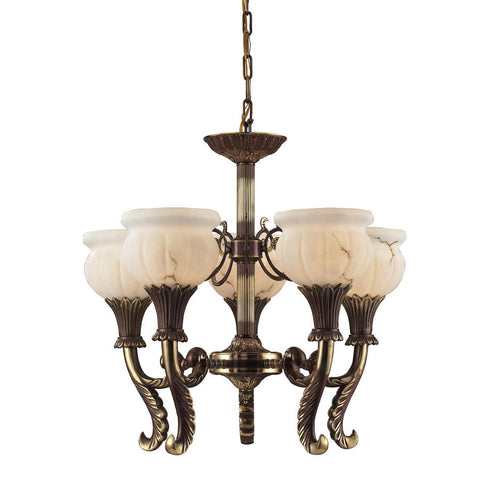 Elk Kingston 5 Light CHANDELIER in Brown Finish Model: 8213/5