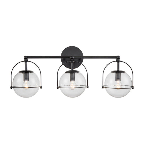 Elk Langford VANITY LIGHT in Matte Black Finish Model: 18432/3