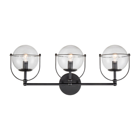 Elk Langford VANITY LIGHT in Matte Black Finish Model: 18432/3