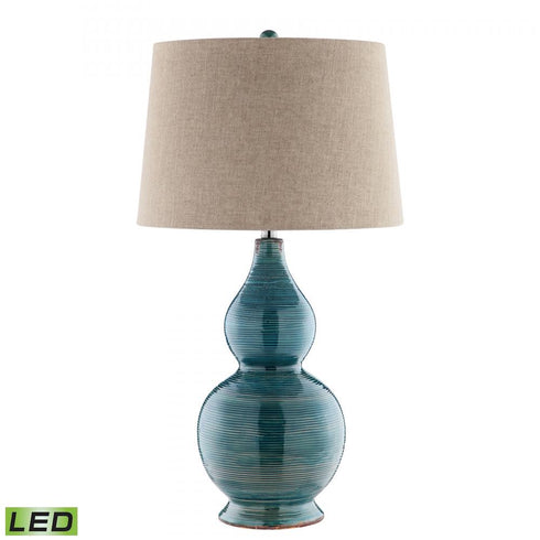 Elk Lara 31.75 Inch High 1 Light Table Lamp in Blue Includes LED Bulb Model: 99784-LED