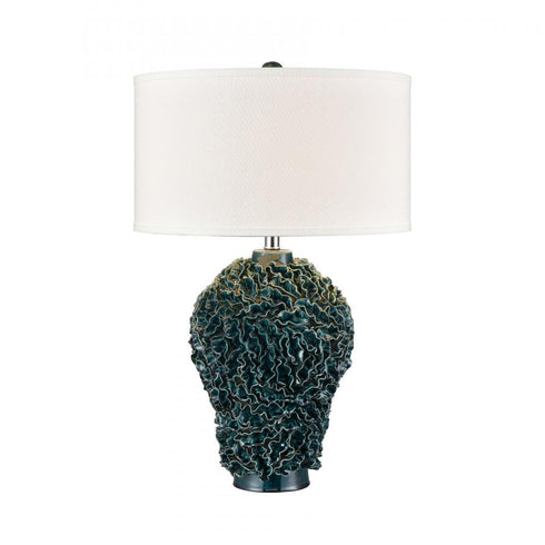 Elk Larkin 27.5 Inch High 1 Light Table Lamp Green Glaze in Green Glazed Finish Model: H0019-11090