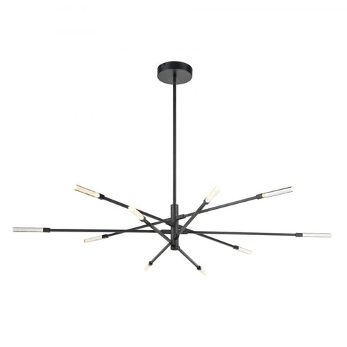 Elk Light Streak 55.5 Inch Wide 10 Light Chandelier in Matte Black Model: 85038/LED