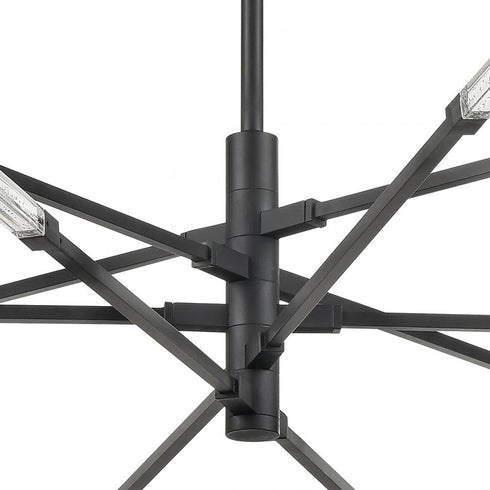 Elk Light Streak 55.5 Inch Wide 10 Light Chandelier in Matte Black Model: 85038/LED