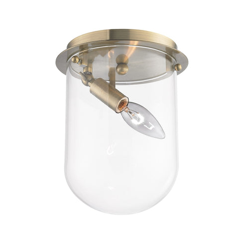Elk Lightway 1 Light FLUSH MOUNT in Antique Brass Finish Model: 14360/1