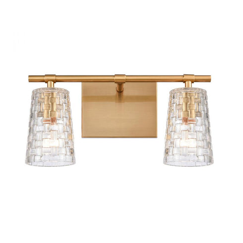 Elk Lightweave 15 Inch Wide 2 Light Vanity Light in Satin Brass Model: 82171/2