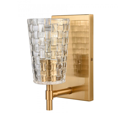 Elk Lightweave 4.75 Inch Wide 1 Light Vanity Light in Satin Brass Model: 82170/1