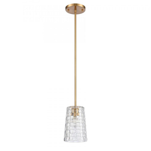 Elk Lightweave 5.5 Inch Wide 1 Light Mini Pendant in Satin Brass Model: 82175/1