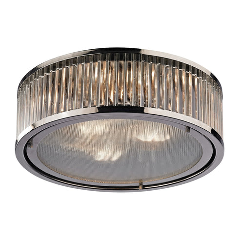 Elk Linden Manor FLUSH MOUNT in Polished Nickel Finish Model: 46103/3