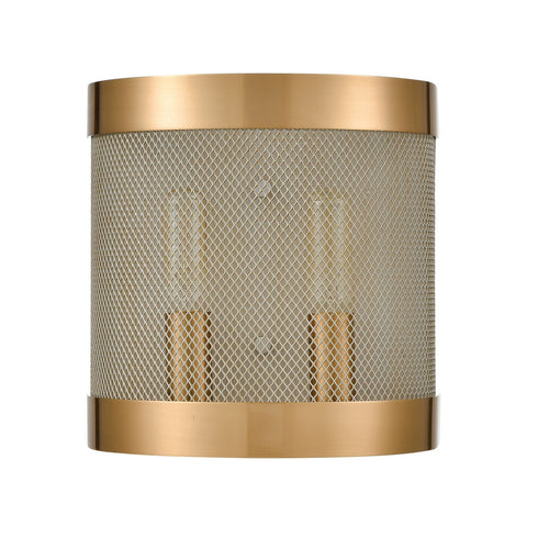Elk Line in the Sand 2 Light SCONCE in Satin Brass Antique Silver Antique Silver Finish Model: D4335