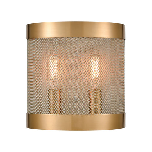 Elk Line in the Sand 2 Light SCONCE in Satin Brass Antique Silver Antique Silver Finish Model: D4335