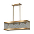 Elk Line in the Sand 4 Light CHANDELIER in Satin Brass Antique Silver Antique Silver Finish Model: D4334