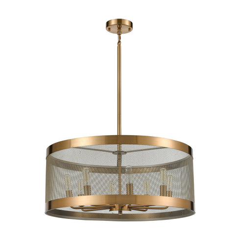 Elk Line in the Sand PENDANT in Satin Brass Finish Model: D4333