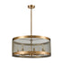 Elk Line in the Sand PENDANT in Satin Brass Finish Model: D4333