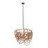 Elk Macon 4 Light PENDANT in Natural Rope Aged Pewter Aged Pewter Finish Model: D4734