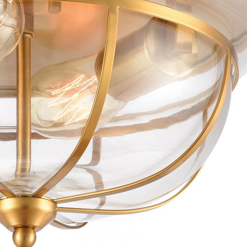 Elk Manhattan Boutique FLUSH MOUNT in Brushed Brass Finish Model: 46574/2