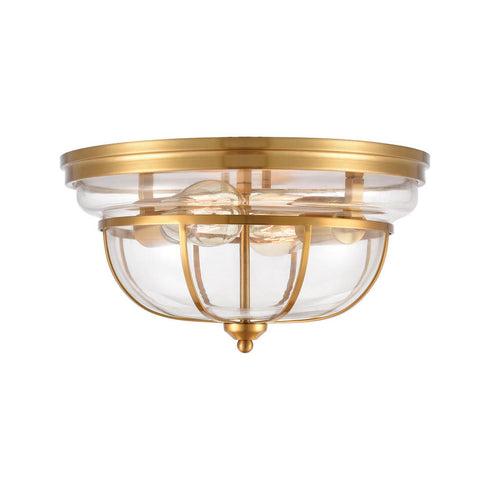 Elk Manhattan Boutique FLUSH MOUNT in Brushed Brass Finish Model: 46574/2