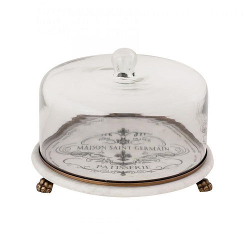 Elk Marble Patisserie Cloche in Black Writing Base Model: MP002-BASE